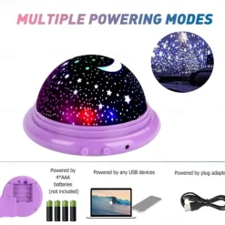 Baby Star Sky Projector Lamp Color Changing Starry UFO LED Night Light Moon Cosmos Kids Toys Bedroom Decor Birthday Gifts
