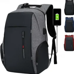 Backpack Men USB Charging Waterproof 15.6 Inch Laptop Casual Oxford Male Business Bag Mochila Computer Notebook Backpacks