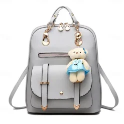 Backpack Purse for Women Large Capacity Leather Shoulder Bags Cute Mini Backpack for Girls,Black, Back to School Gift
