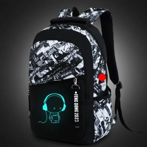 Backpacks School Backpack Set with Sling Bag Boys Backpacks for School Backpack with USB Charger Reflective Waterproof Backpack Back to School Gift
