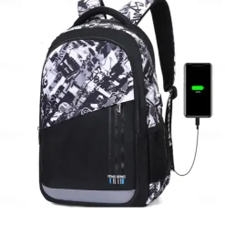 Backpacks School Backpack Set with Sling Bag Boys Backpacks for School Backpack with USB Charger Reflective Waterproof Backpack Back to School Gift