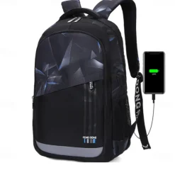 Backpacks School Backpack Set with Sling Bag Boys Backpacks for School Backpack with USB Charger Reflective Waterproof Backpack Back to School Gift