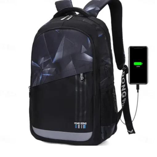 Backpacks School Backpack Set with Sling Bag Boys Backpacks for School Backpack with USB Charger Reflective Waterproof Backpack Back to School Gift