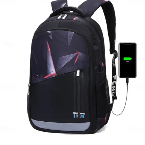 Backpacks School Backpack Set with Sling Bag Boys Backpacks for School Backpack with USB Charger Reflective Waterproof Backpack Back to School Gift