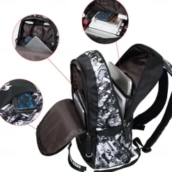 Backpacks School Backpack Set with Sling Bag Boys Backpacks for School Backpack with USB Charger Reflective Waterproof Backpack Back to School Gift
