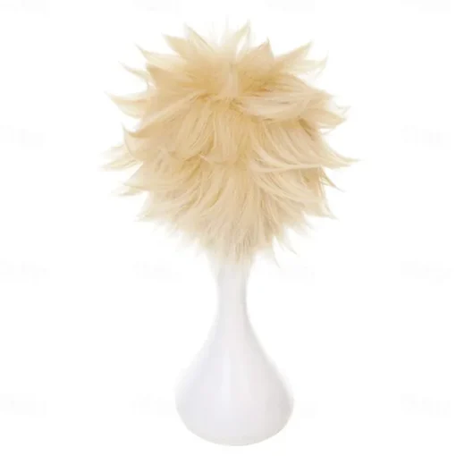 Bakugou Wig Deku Wig Toga Wig Uraraka Cosplay Wig Cosplay Wig Wavy Middle Part Wig Blonde One Color Synthetic Hair Women's Blonde Halloween Wigs