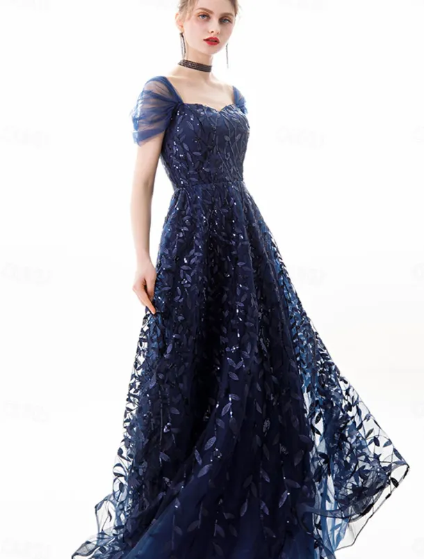 Ball Gown A-Line Quinceanera Dresses Elegant Dress Wedding Wedding Guest Floor Length Short Sleeve Off Shoulder Polyester Backless with Pleats