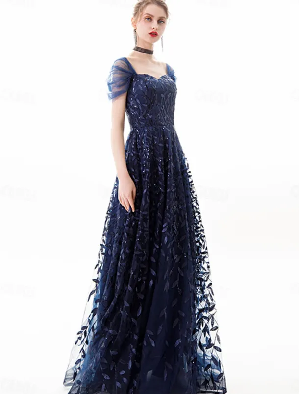 Ball Gown A-Line Quinceanera Dresses Elegant Dress Wedding Wedding Guest Floor Length Short Sleeve Off Shoulder Polyester Backless with Pleats