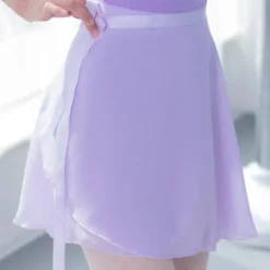 Ballet Activewear Skirts Cinch Cord Pure Color Women's Performance Training High Chiffon