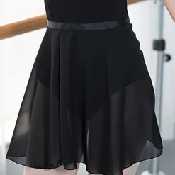 Ballet Activewear Skirts Cinch Cord Pure Color Women's Performance Training High Chiffon