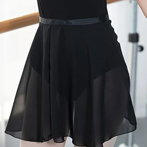 Ballet Activewear Skirts Cinch Cord Pure Color Women's Performance Training High Chiffon