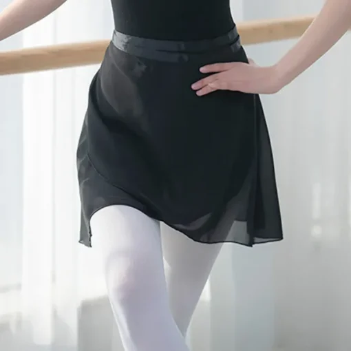 Ballet Activewear Skirts Cinch Cord Pure Color Women's Performance Training High Chiffon