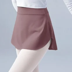 Ballet Activewear Skirts Pure Color Splicing Women's Performance Training High Nylon