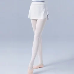 Ballet Activewear Skirts Pure Color Splicing Women's Performance Training High Nylon