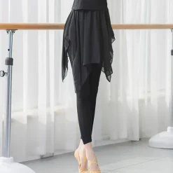 Ballet Pants Split Joint Women's Performance Training High Chiffon Modal