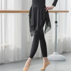 Ballet Pants Split Joint Women's Performance Training High Chiffon Modal
