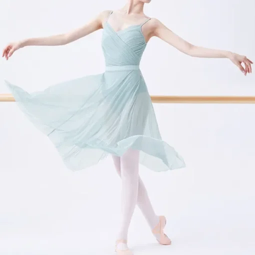 Ballet Skirts Tulle Women's Performance Training Sleeveless High Chinlon