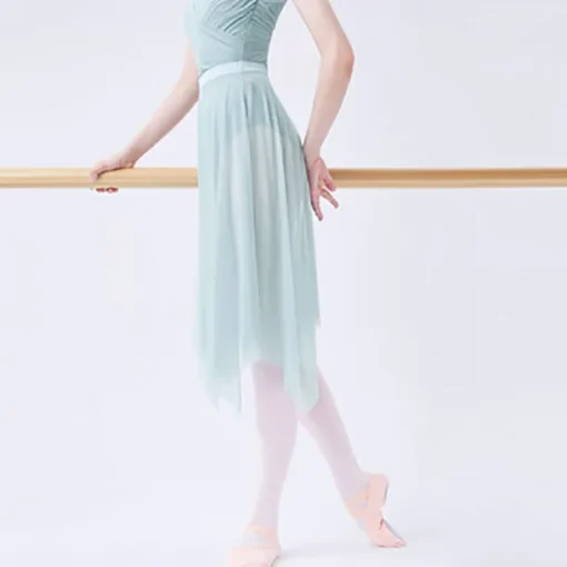 Ballet Skirts Tulle Women's Performance Training Sleeveless High Chinlon