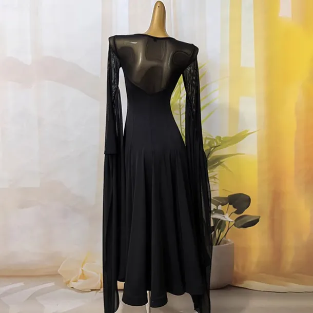 Ballroom Competition Dresses for Women Performance Long Sleeve Modern Dress Party Waltz Dance Costumes