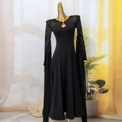 Ballroom Competition Dresses for Women Performance Long Sleeve Modern Dress Party Waltz Dance Costumes
