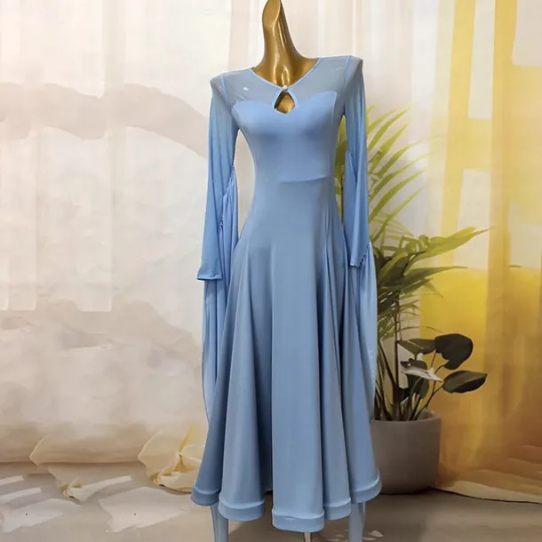 Ballroom Competition Dresses for Women Performance Long Sleeve Modern Dress Party Waltz Dance Costumes
