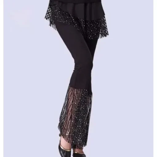 Ballroom Dance Pants Solid Tulle Women's Training Performance High Tulle Terylene