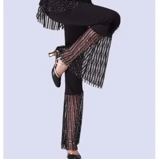 Ballroom Dance Pants Solid Tulle Women's Training Performance High Tulle Terylene