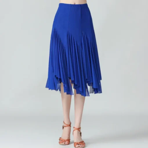 Ballroom Dance Skirts Pure Color Women's Performance Training Daily Wear High Polyester