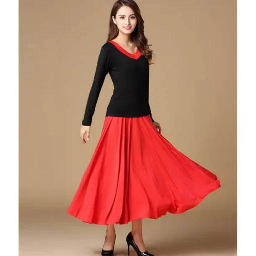 Ballroom Dance Skirts Pure Color Women's Performance Daily Wear Milk Fiber
