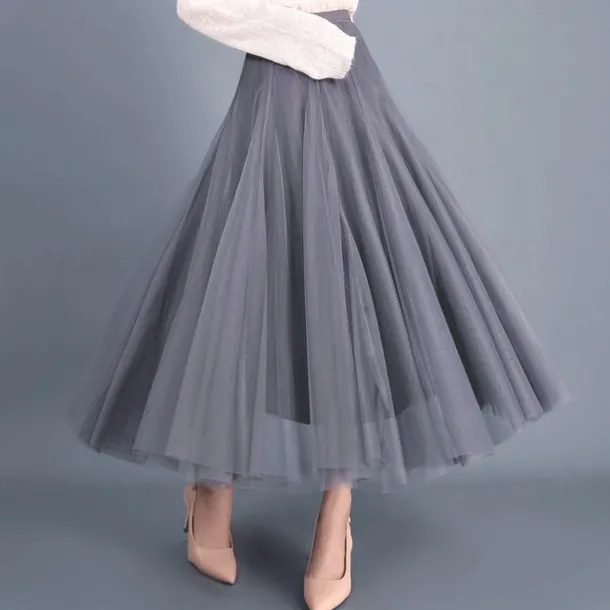 Ballroom Dance Skirts Tulle Women's Party Daily Wear High Polyester