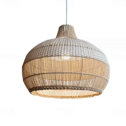 Bamboo Chandelier Retro Japanese Idyllic Style E26/E27 Chandelier Ceiling Lighting is Applicable to Living Room Bedroom Restaurant Cafe Bar Restaurant Club110-240V