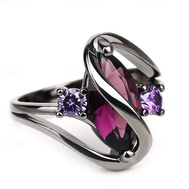 Band Ring Vintage Style Black Brass Rhinestone Eyes Evil Eye Ladies Unusual Unique Design 1pc 5 6 7 8 9 / Women's / Solitaire