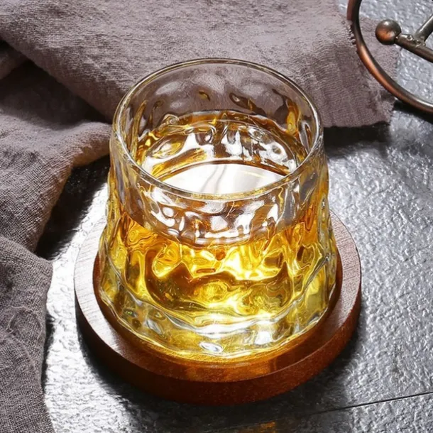 Bar Rotating Whiskey White Wine Gyro Cup Household Beer Red Wine Glass Shaker Tumbler Cup Whiskey Ice Cube Ice Maker