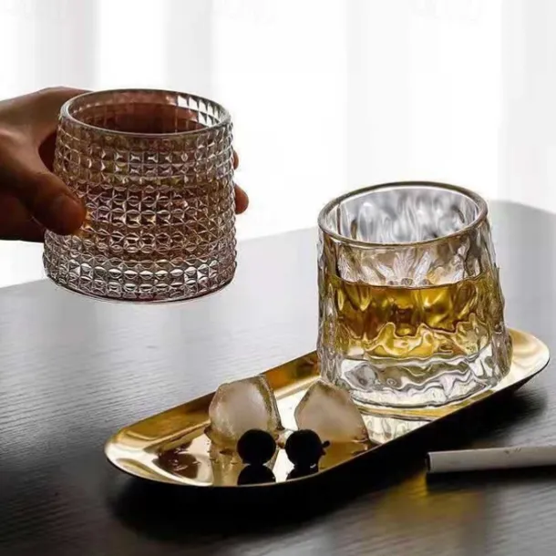 Bar Rotating Whiskey White Wine Gyro Cup Household Beer Red Wine Glass Shaker Tumbler Cup Whiskey Ice Cube Ice Maker