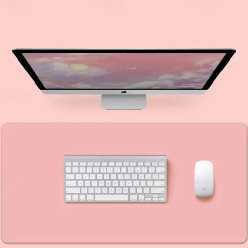 Basic Mouse Pad 35.4*17.7*0.08 inch Non-Slip Waterproof Leather Mousepad for Computers Laptop PC Office Home Gaming