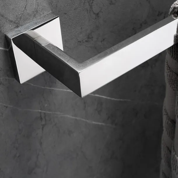 Bath Towel Bar,SUS304 Stainless Steel Towel Rack for Bathroom,Bathroom Accessories Towel Rod Heavy Duty Wall Mounted Towel Holder (Chrome)