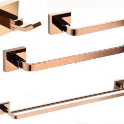 Bathroom Accessory Set Contemporary Brass 4pcs - Hotel bath Toilet Paper Holders / Robe Hook / tower bar Wall Mounted