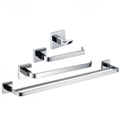 Bathroom Accessory Set Contemporary Brass 4pcs - Hotel bath Toilet Paper Holders / Robe Hook / tower bar Wall Mounted