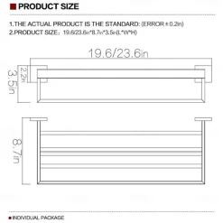 Bathroom Accessory Set,Brushed Golden Stainless Steel Wall Mounted Hardware Sets,Includeing 2 Robe Hooks, 1 Toilet Paper Holder,1 Towel Rack