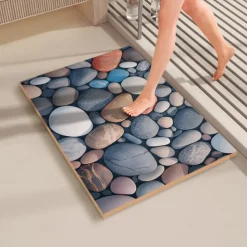 Bathroom Bath Mats Novelty Absorbent Bathroom Rug Polyester Non Slip