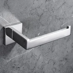 Bathroom Hardware Set 4 Pieces, SUS304 Stainless Steel Wall Mounted Bathroom Accessories, Include Robe Hook, Toilet Paper Holder, Towel Holder, Towel Bar
