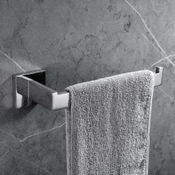 Bathroom Hardware Set 4 Pieces, SUS304 Stainless Steel Wall Mounted Bathroom Accessories, Include Robe Hook, Toilet Paper Holder, Towel Holder, Towel Bar