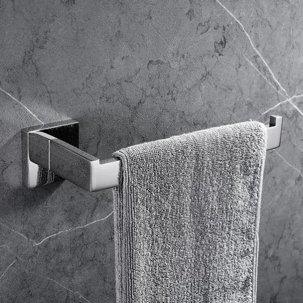 Bathroom Hardware Set 4 Pieces, SUS304 Stainless Steel Wall Mounted Bathroom Accessories, Include Robe Hook, Toilet Paper Holder, Towel Holder, Towel Bar
