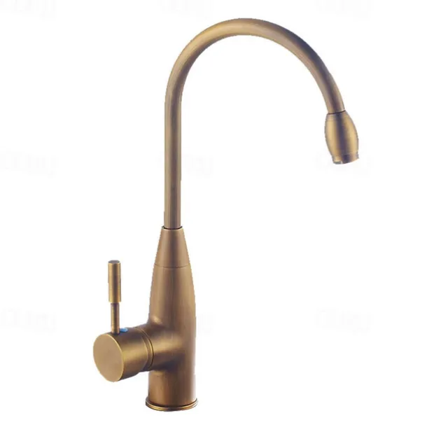 Bathroom Sink Faucet - FaucetSet / Widespread Antique Brass Centerset Single Handle One HoleBath Taps