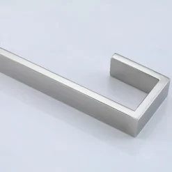 Bathroom Towel Bar 50cm/60cm, Towel Rack Wall Mount Bath Towel Holder, Bath Towel Hanger Stainless Steel Brushed Finished Bathroom Accessories Towel Rail Single Bar,(Black/Brushed Nickel/Chrome)