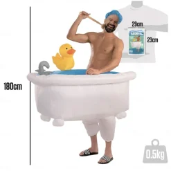 Bathtub Halloween Inflatable Costume Carnival Costume Funny Costume Adults' Men's Women's Carnival Masquerade Performance Party / Evening Easy Halloween Costumes Dress Up