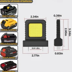 Battery Work Lights,High brightness Floodlight, Portable Flood Light, for Power Tool Batteries