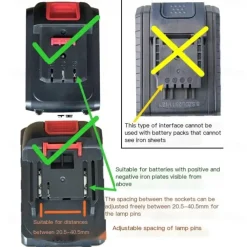 Battery Work Lights,High brightness Floodlight, Portable Flood Light, for Power Tool Batteries
