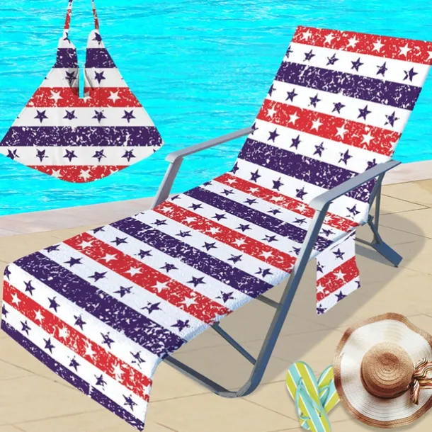 Beach Chair Cover Ultra-Fine Fiber Beach Chair Cover 3D Digital Printing National Flag Style