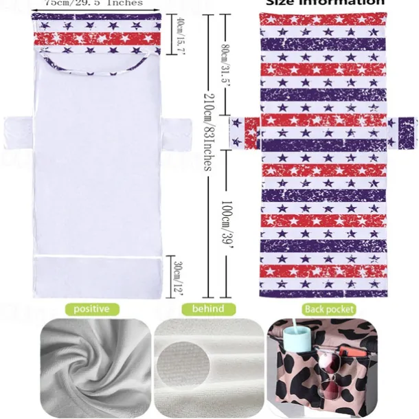 Beach Chair Cover Ultra-Fine Fiber Beach Chair Cover 3D Digital Printing National Flag Style